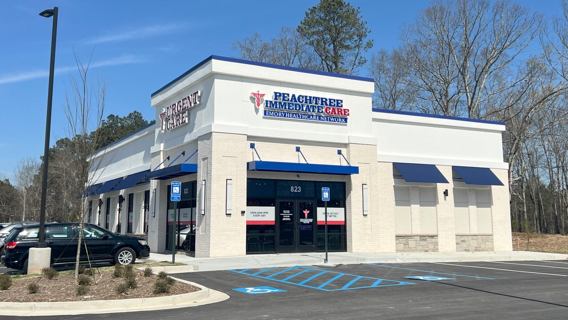 An exterior photo of the Peachtree Immediate Care Bethlehem location.
